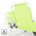 2er-Set Liegestühle Strandliegen Sonnenliegen aus Aluminium für Strand und Garten Seychelles 
