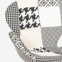 Sillón giratorio estudio de salón estilo patchwork de diseño moderno Stork 
