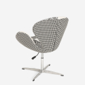 Sillón giratorio estudio de salón estilo patchwork de diseño moderno Stork 