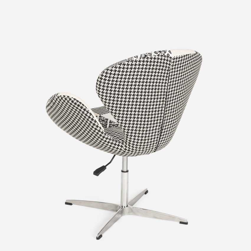Sillón giratorio estudio de salón estilo patchwork de diseño moderno Stork 