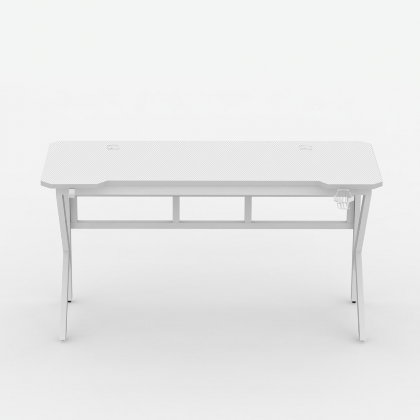 Scrivania gaming 160x60cm carbonio ergonomica cavi porta cuffie bibite Sportbot 160 Stock