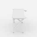 Bureau de jeu ergonomique à LED en carbone avec porte-gobelet 120x60 Sportbot LED 120 