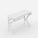 Gaming-Schreibtisch 120x60cm LED Carbon ergonomischer Kopfhörerhalter Sportbot LED 120 