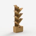 Libreria design moderno 8 scaffali cassetto soggiorno ufficio Treebook 120 