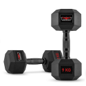 2er-Set sechseckige Cross-Training-Hanteln aus Gummi und Stahl 9 kg Goemon Aktion