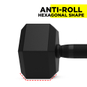 2er-Set sechseckige Cross-Training-Hanteln aus Gummi und Stahl 20 kg Goemon Sales