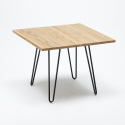 Mesa industrial de metal acero y madera 80x80 bar y casa Hammer Medidas