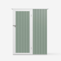 Box lamiera giardino zincata metallo verde casetta utensili Amalfi NATURE 143X89x186cm Sconti