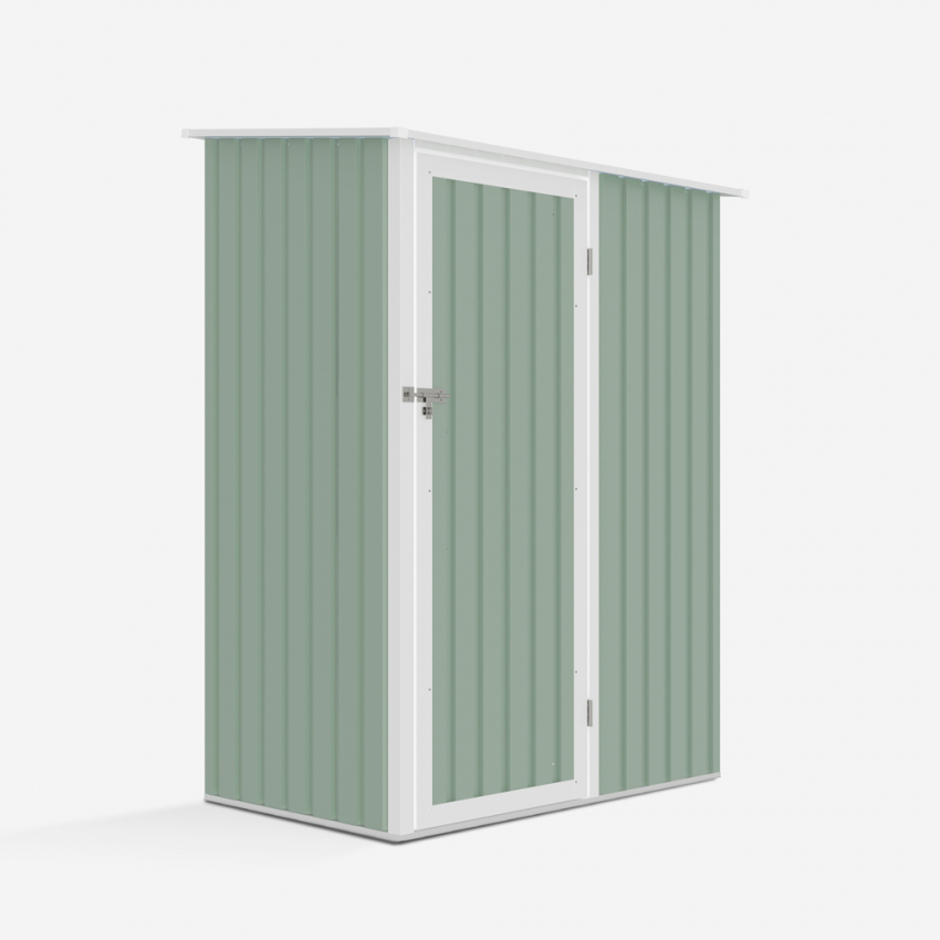 Box lamiera giardino zincata metallo verde casetta utensili Amalfi NATURE 143X89x186cm Stock