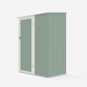 Box lamiera giardino zincata metallo verde casetta utensili Amalfi NATURE 143X89x186cm Saldi
