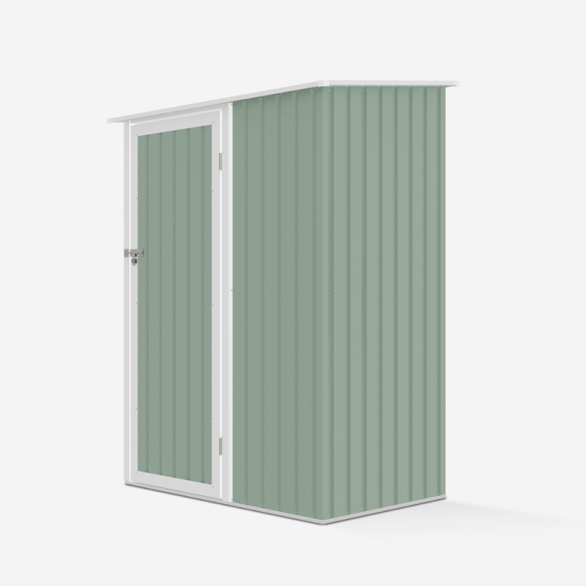 Box lamiera giardino zincata metallo verde casetta utensili Amalfi NATURE 143X89x186cm Saldi