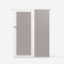 Box lamiera giardino zincata metallo grigio casetta utensili Amalfi 143X89x186cm Stock