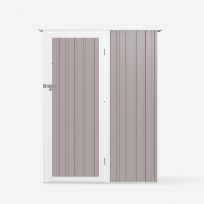 Box lamiera giardino zincata metallo grigio casetta utensili Amalfi 143X89x186cm Stock