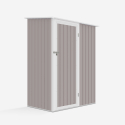 Box lamiera giardino zincata metallo grigio casetta utensili Amalfi 143X89x186cm Scelta