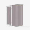 Box lamiera giardino zincata metallo grigio casetta utensili Amalfi 143X89x186cm Sconti