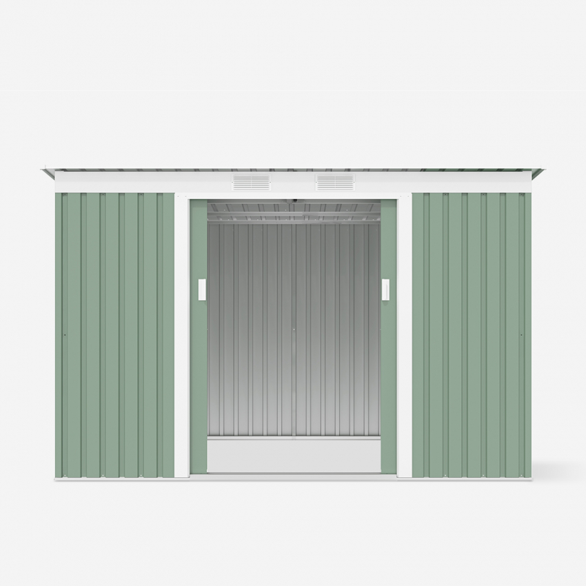 Casetta lamiera metallo verde zincata box giardino utensili Porto Cervo Nature 261x181x176cm Sconti