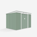 Casetta lamiera metallo verde zincata box giardino utensili Porto Cervo Nature 261x181x176cm Scelta