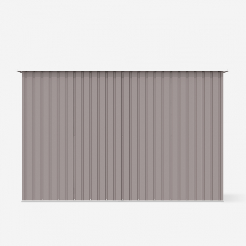 Caseta de chapa galvanizada gris cobertizo Porto Cervo 261x181x176cm Stock