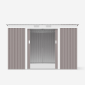 Caseta de chapa galvanizada gris cobertizo Porto Cervo 261x181x176cm Descueto