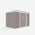 Caseta de chapa galvanizada gris cobertizo Porto Cervo 261x181x176cm Elección