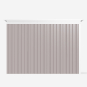 Abri de jardin en tôle galvanisée grise pour outils de jardin Tyrol 257X142x184cm Modèle