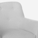 Sillón salón diseño moderno estilo nórdico de madera y tejido Modesto 