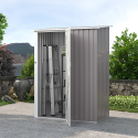 Box lamiera giardino zincata metallo grigio casetta utensili Amalfi 143X89x186cm Promozione