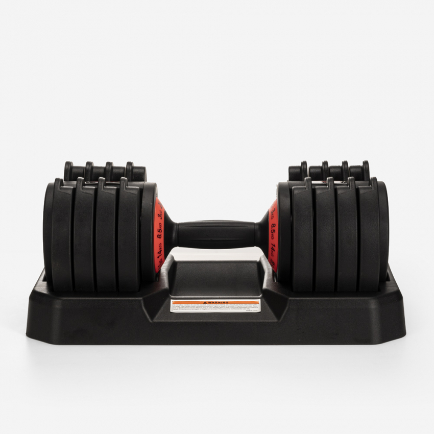 Manubri Regolabili 2x5 Kg - Set 2 Pezzi, Peso Regolabile Da 1 A 10 Kg, Impugnatura In Neoprene