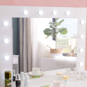 Mobiler Schminktisch mit Spiegel mit LED-Lampen und Hocker Gaia Sales