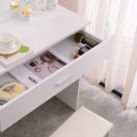 Mobiler Schminktisch mit Spiegel mit LED-Lampen und Hocker Gaia Katalog