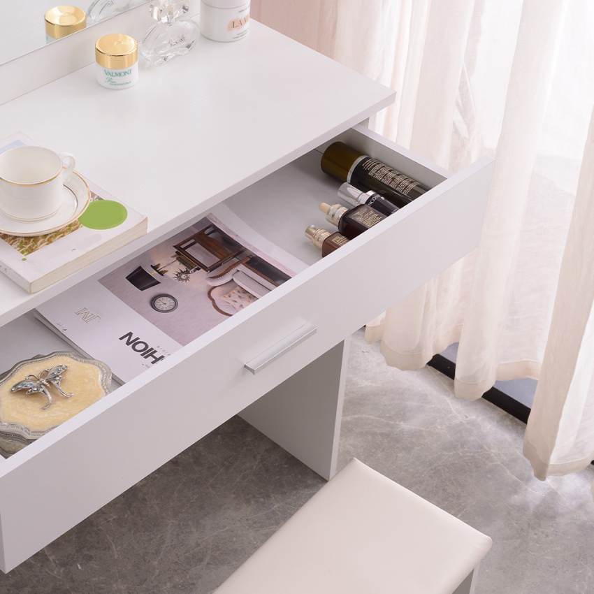 Mobiler Schminktisch mit Spiegel mit LED-Lampen und Hocker Gaia Katalog