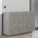 Moderner Design-Eingangsschrank 3-türig in Grau Ping Bronx M Aktion
