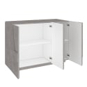 Moderner Design-Eingangsschrank 3-türig in Grau Ping Bronx M Sales