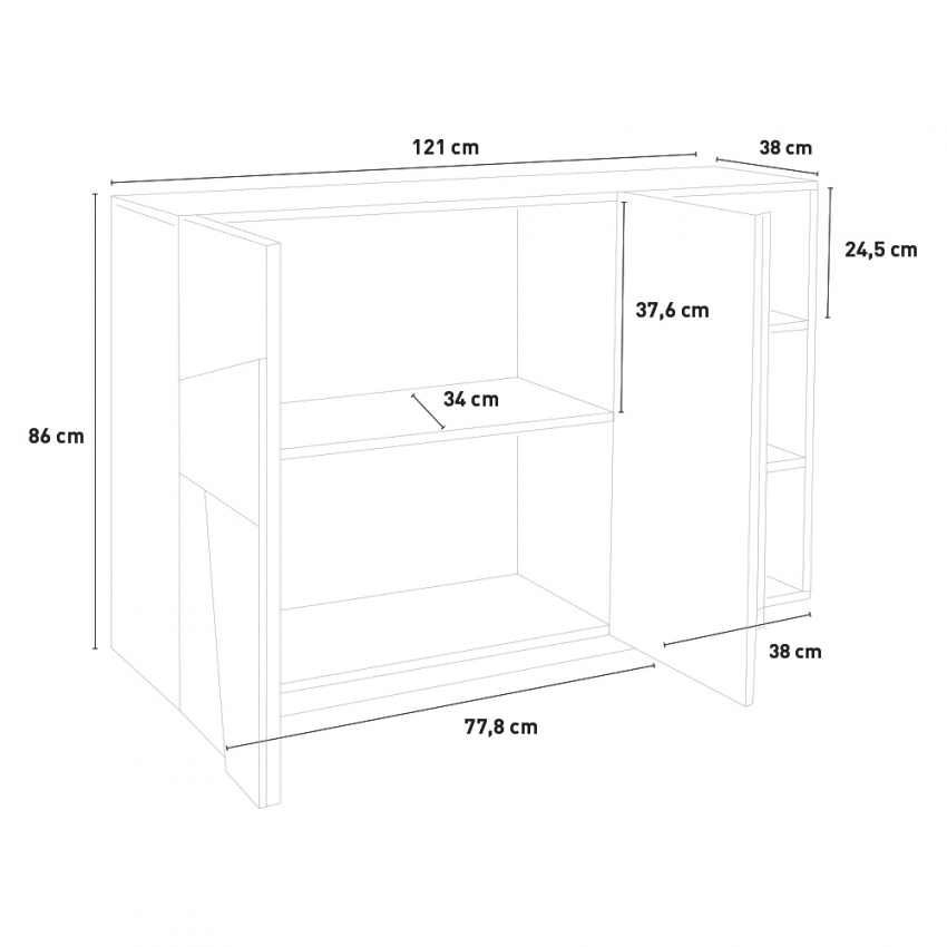 Moderner Design-Eingangsschrank 3-türig in Grau Ping Bronx M Katalog