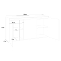 Sideboard 3 Türen Eingang Esszimmer 150 cm Magic Lawe Ardesia Katalog
