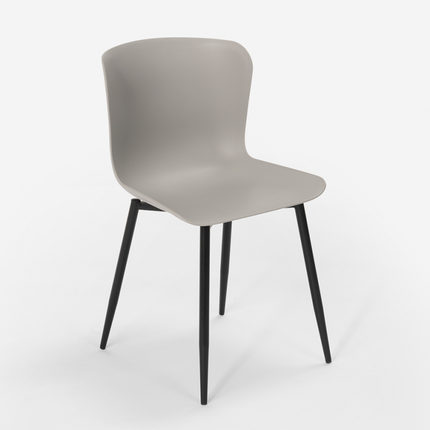 Set quadratischer Tisch 80x80cm 4 Stühle Industrie design Claw Light 