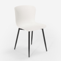 Conjunto mesa 80 x 80 cm cuadrada 4 sillas estilo industrial metal Claw Dark Compra