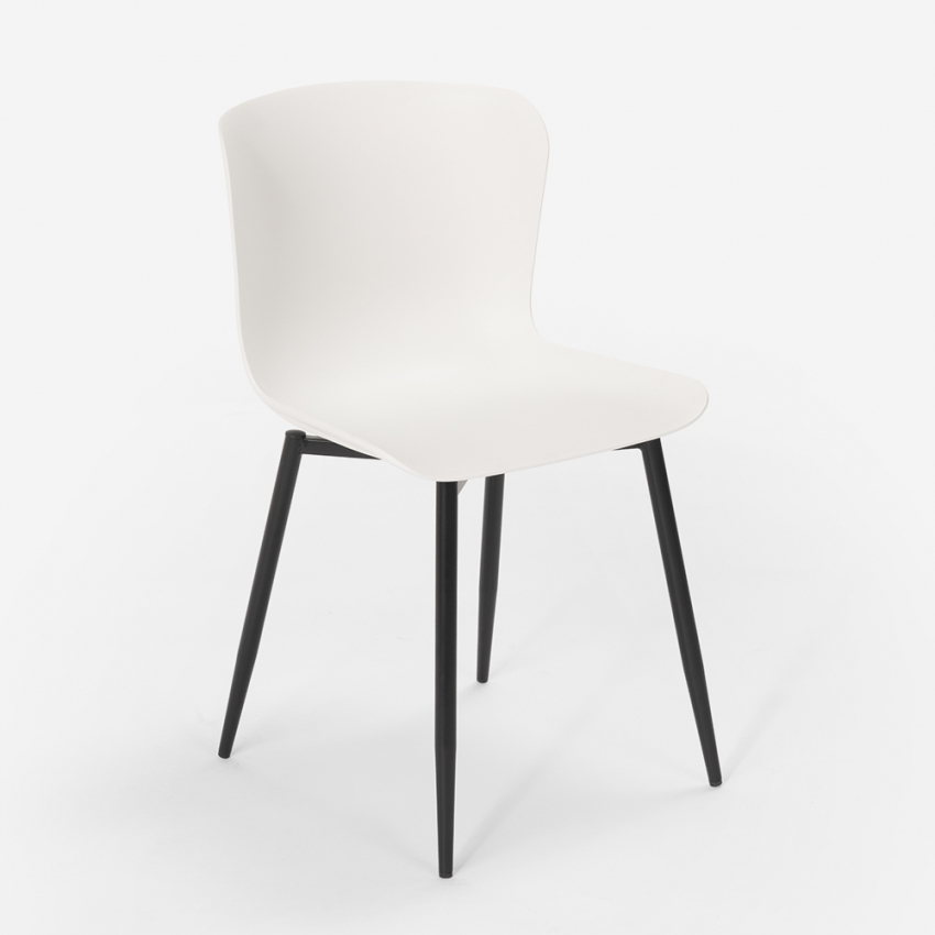 Conjunto mesa 80 x 80 cm cuadrada 4 sillas estilo industrial metal Claw Dark Compra