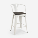 set 4 hocker  tisch 60x60cm holz metall bruck wood white 