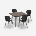 conjunto bar cocina mesa cuadrada 80 x 80 cm 4 sillas diseño moderno howe Precio