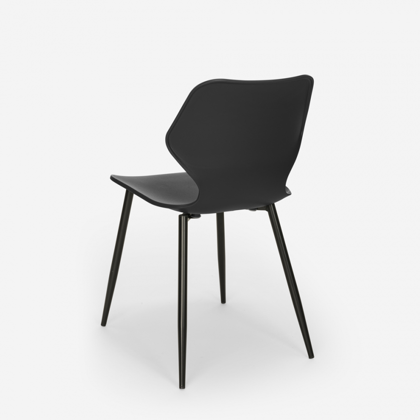 Ensemble Table Carrée 80x80cm et 4 Chaises Design Moderne Bar Cuisine Howe 