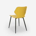 Set Quadratischer Tisch 80x80cm 4 Stühle aus Polypropylen Industriedesign Sartis 