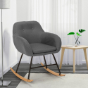 Silla mecedora de tela patchwork de diseño moderno Woodpecker Características