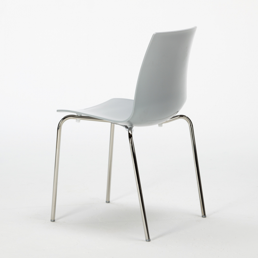 Ensemble d'extérieur 2 chaises design moderne table ronde 70 cm acier Remos 