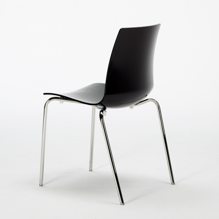 Set da esterno 2 sedie design moderno tavolo 70cm rotondo acciaio Remos 