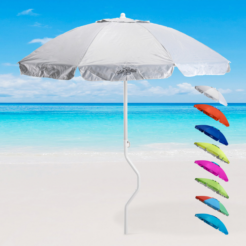 Sombrilla de playas GiraFacile 200 cm Protección uv Antiviento Ermes 