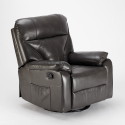 Relax Schaukelsessel Sissi mit Fußstütze und 360-Drehung, Kunstleder Maße