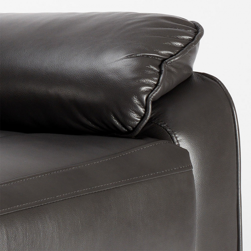 Fauteuil relax inclinable à bascule et pivotant en similicuir Sissi 