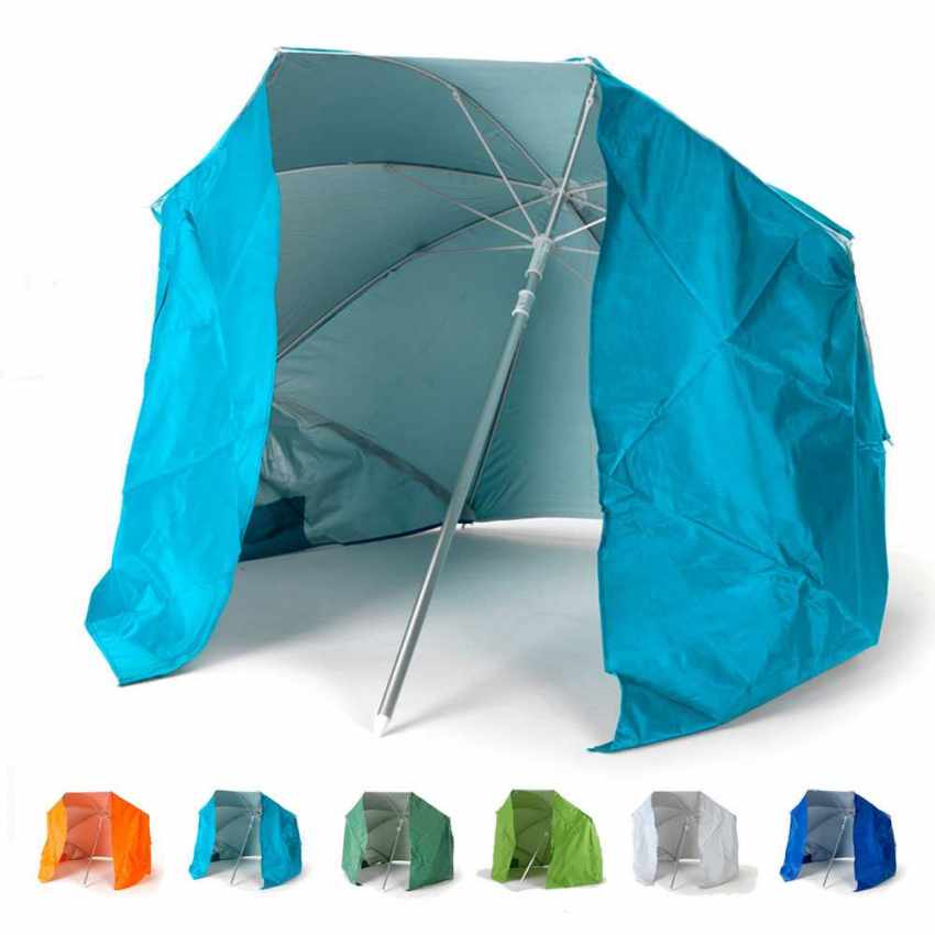Sombrilla Portátil con Cortina Ligera Aluminio Playa 200 cm Piuma Oferta
