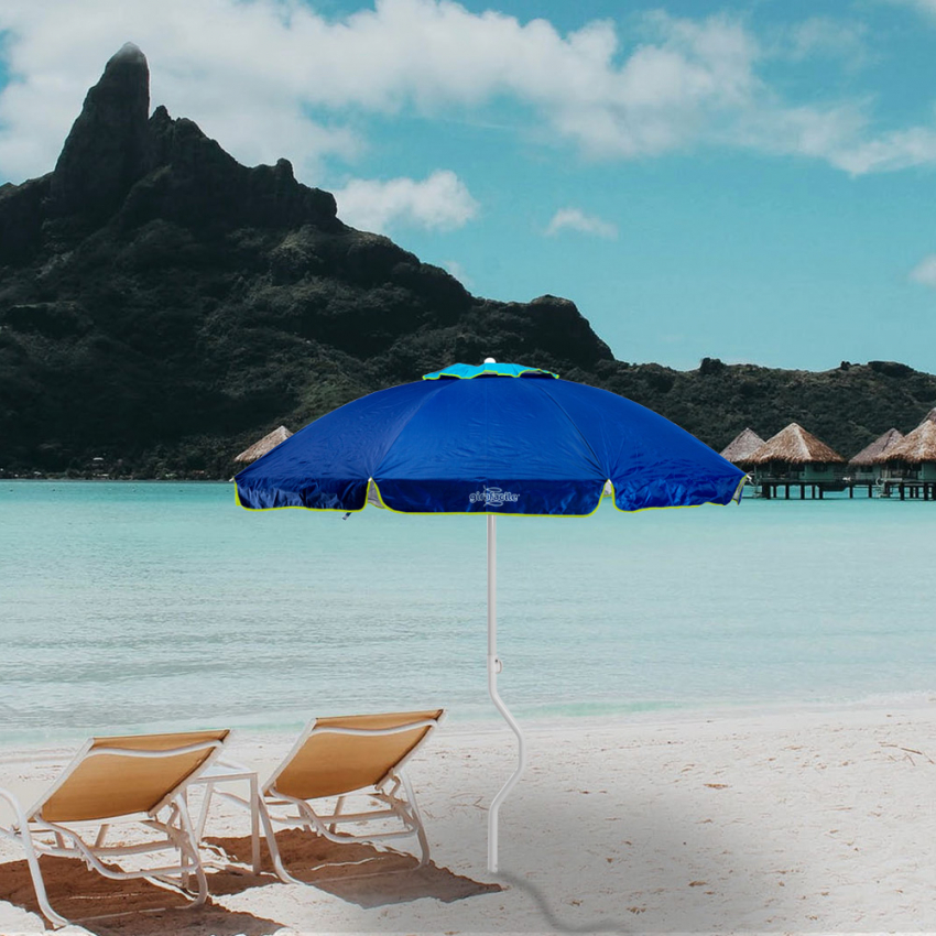 Sonnenschirm 200 cm mit UV-Schutz für Strand oder Angeln GiraFacile  Ermes Lagerbestand